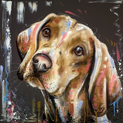 Brown Beauty by Samantha Ellis - Original Painting on Box Canvas sized 30x30 inches. Available from Whitewall Galleries